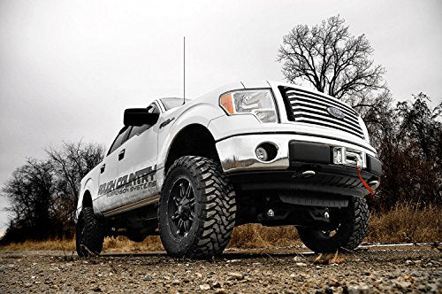 Rough Country Winch Mounting Plate Hidden (fits) 2009-2014 F150 | Recovery System | OEM Bumper Winch Mount | 1010 , Black