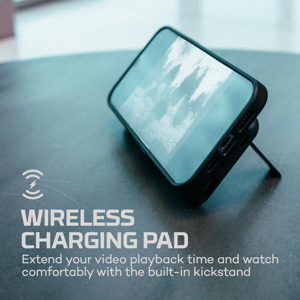 10K NEBO Wireless 10000mAh Power Bank | 37Wh Capacity, 2-Way Output Charging, Durable USB & USB-C Ports, Compatible with iPhone & Android, Built-in Kickstand, TSA Approved Travel Essential