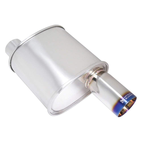 Megan Racing 3" MR-MU-FRT-T-VO Muffler/Pipe 3.5" Single Burnt Roll Tip