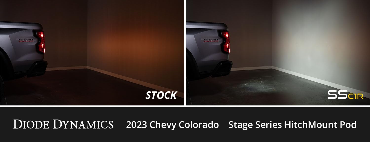 Diode Dynamics Reverse Light Kit HitchMount compatible with Chevrolet Colorado 2023-2026, C1R + Brake