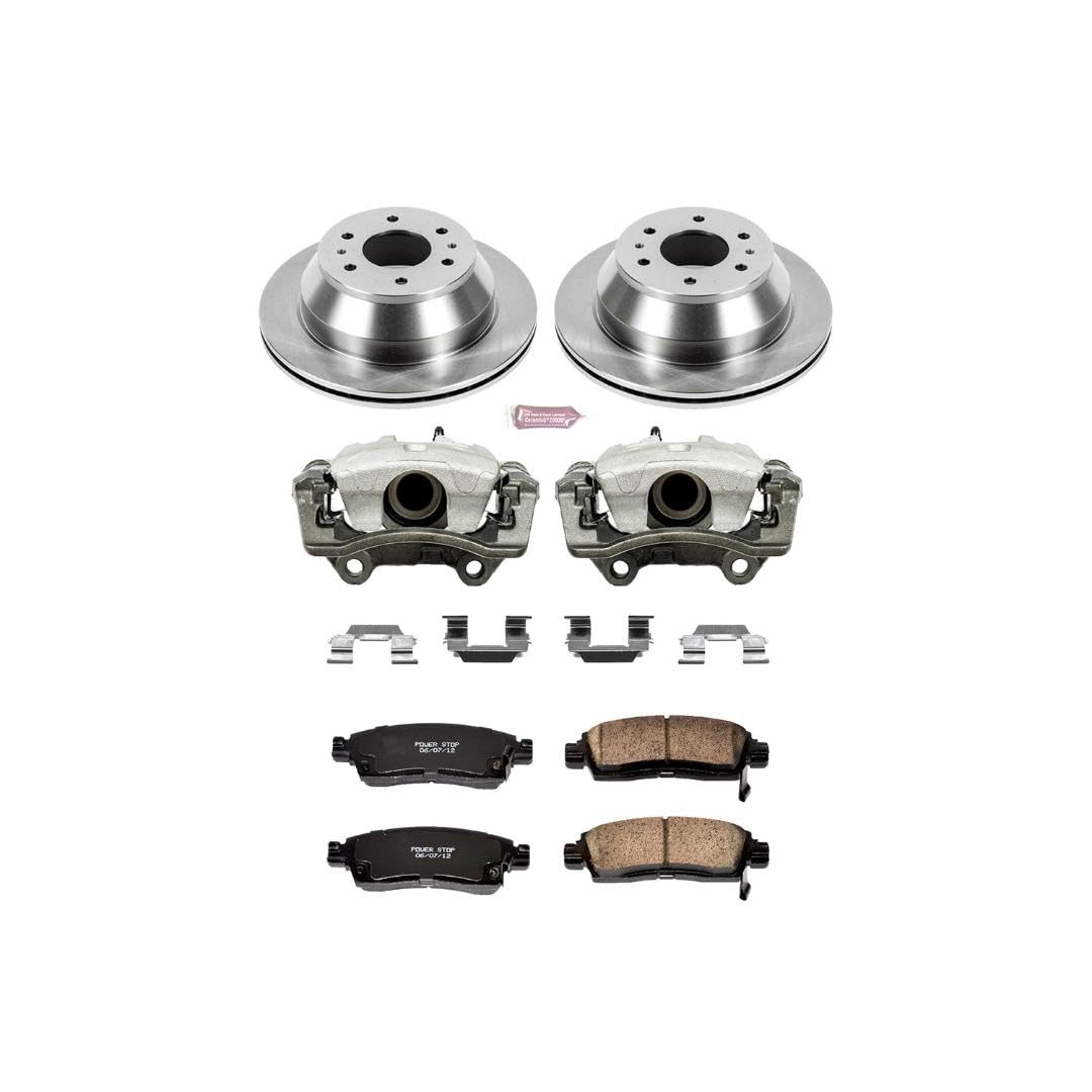 Power Stop KCOE2050 1-Click OE Replacement Brake Kit with Calipers For Rainier SSR Trailblazer Trailblazer EXT Envoy Envoy XL Envoy XUV Ascender Olds Bravada Saab 9-7x [Model Specific]