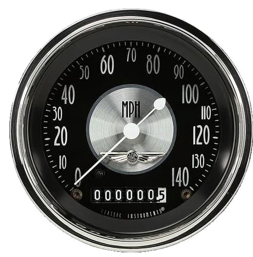AT55SLC Classic Instruments All American Tradition 3 3/8" Speedometer 140 MPH