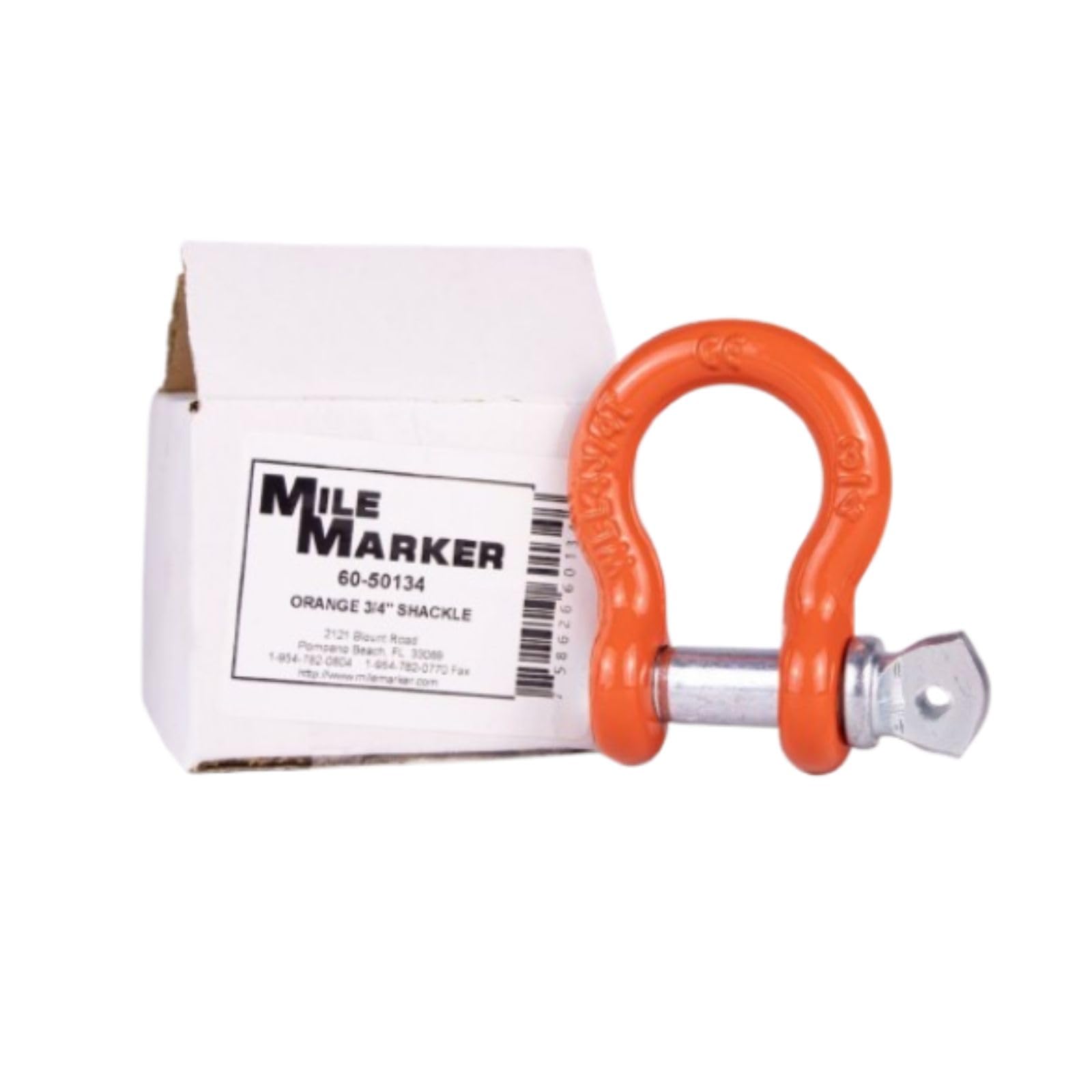 60-50134 Mile Marker Powder Coated 3/4“ Shackle - 4.75 Ton Working Load Limit - Superior Protection Against Harsh Outdoor Elements - Corrosion Resistant Finish Guarantees Longevity