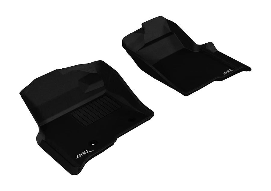 3D MAXpider Custom Fit Front Row All-Weather Floor Mat for Select Ford F-150 Models - Kagu Rubber (Black)