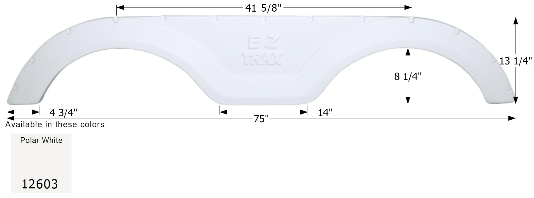 Fender Skirt ICON, Tandem, Keystone, FS2603, Polar White