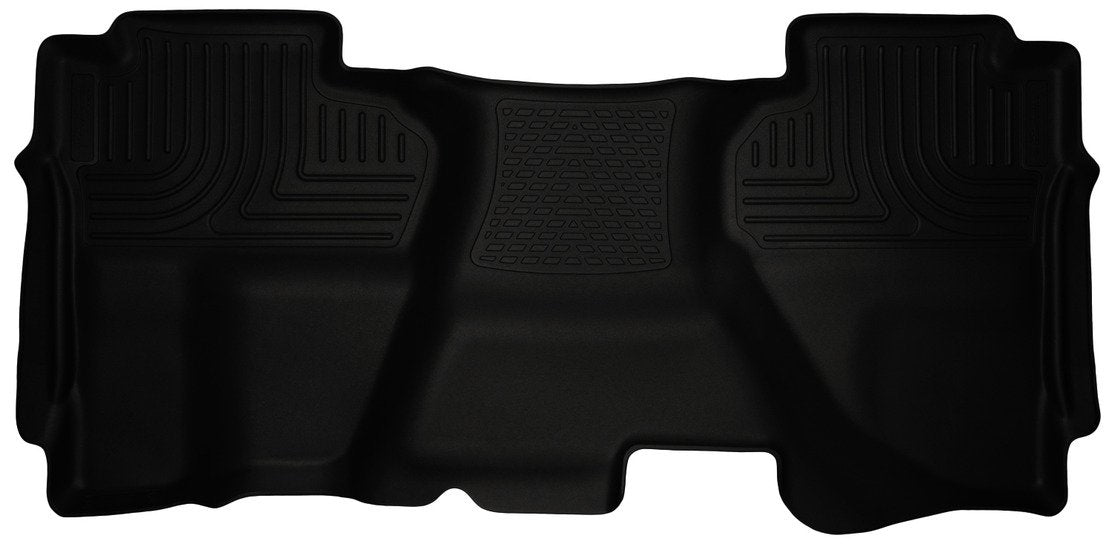 Weatherbeater Husky Liners Floor Mats | Fits 2007-2013 Chevrolet Silverado & GMC Sierra 1500, 2500, 3500 Extended CAB ONLY (Full Coverage) | 2nd Row, 1-pc Black - 19191