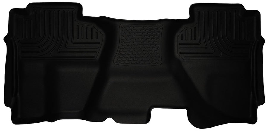 Weatherbeater Husky Liners Floor Mats | Fits 2007-2013 Chevrolet Silverado & GMC Sierra 1500, 2500, 3500 Extended CAB ONLY (Full Coverage) | 2nd Row, 1-pc Black - 19191