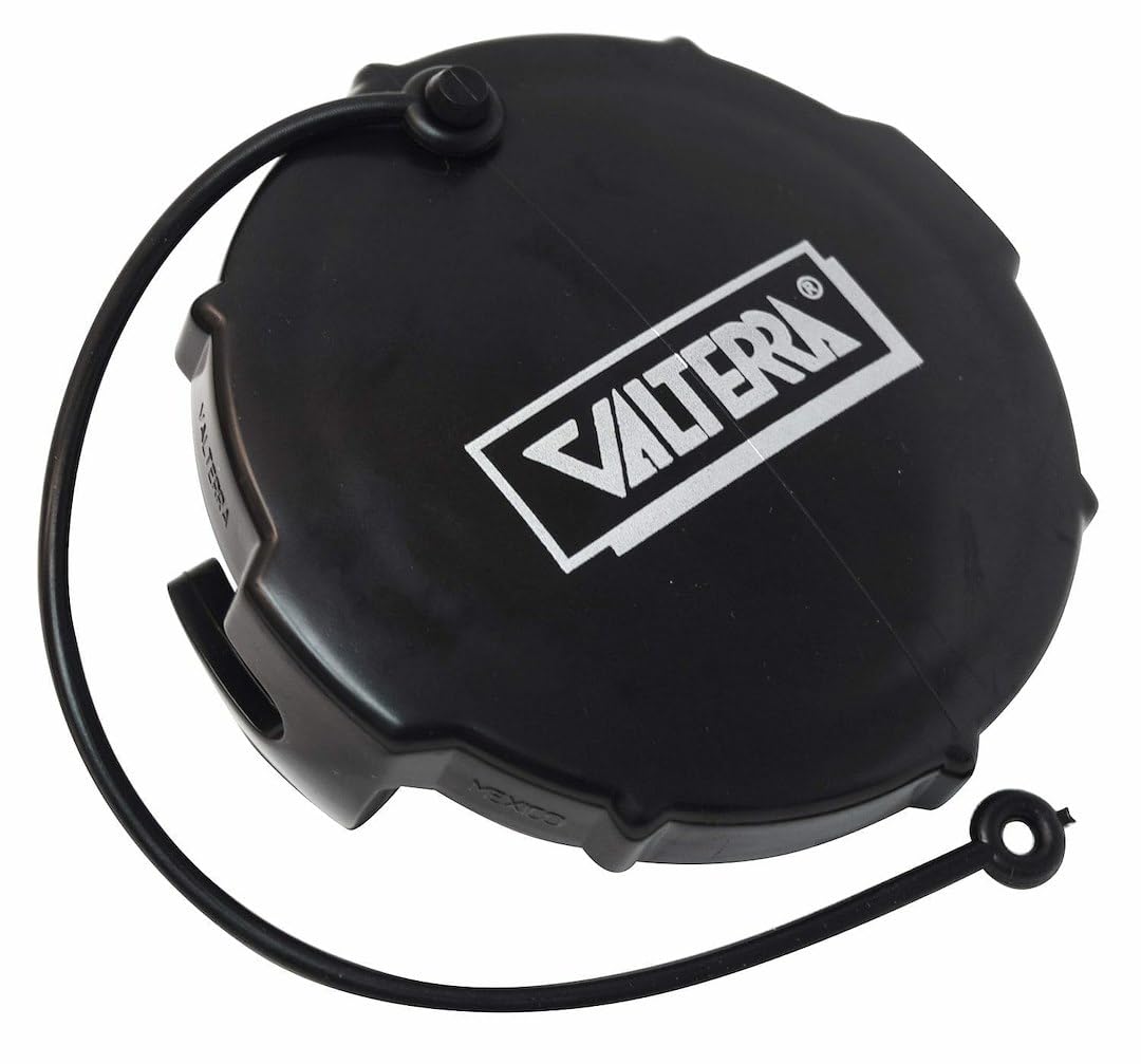 Waste Valve Cap Valterra T1020BU, 3in Bayonet, Black, Bulk