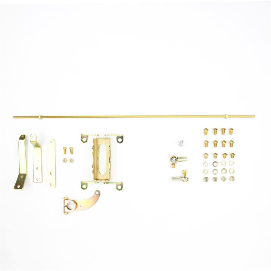23" Polished Lokar FMS60C4APP Floor Mount Shifter with Piston Shaped Knob for C-4 Transmission