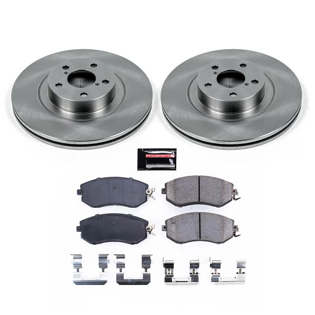Brake Kit POWERSTOP For Scion FR-S | Subaru BRZ Crosstrek Forester Legacy Outback WRX [Model Specific] Autospecialty Front Replacement OE Brake Rotors & Ceramic Brake Pads KOE6082