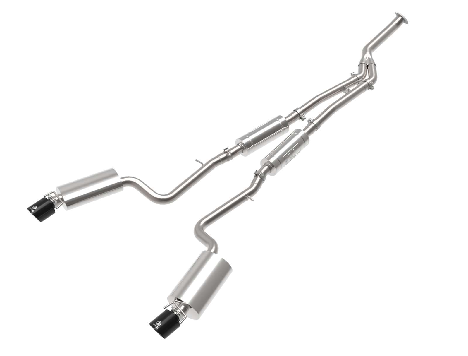 aFe Power 3 IN to 2-1/2 IN 304 Stainless Steel Cat-Back Exhaust System w/Black Tip Fit Lexus IS200t 16-17 L4-2.0L (t) 49-36059-B