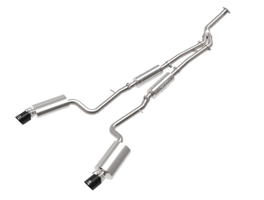 aFe Power 3 IN to 2-1/2 IN 304 Stainless Steel Cat-Back Exhaust System w/Black Tip Fit Lexus IS200t 16-17 L4-2.0L (t) 49-36059-B