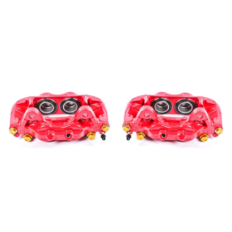 Power Stop S2712 Front Pair of High-Temp Red Powder Coated Calipers for Toyota Sequoia 2001-2007, Toyota Tundra 2000-2006 [Model Specific]