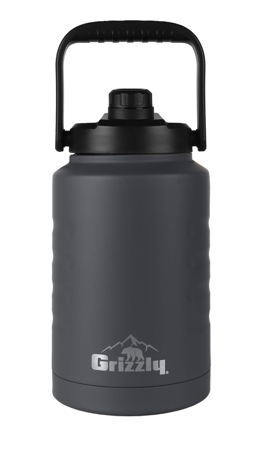 128oz Grizzly Water Bottle | Vacuum Insulated | Stainless Steel | For Gym Hiking Beach Camping Sports | All day hydration | Stealth Gray