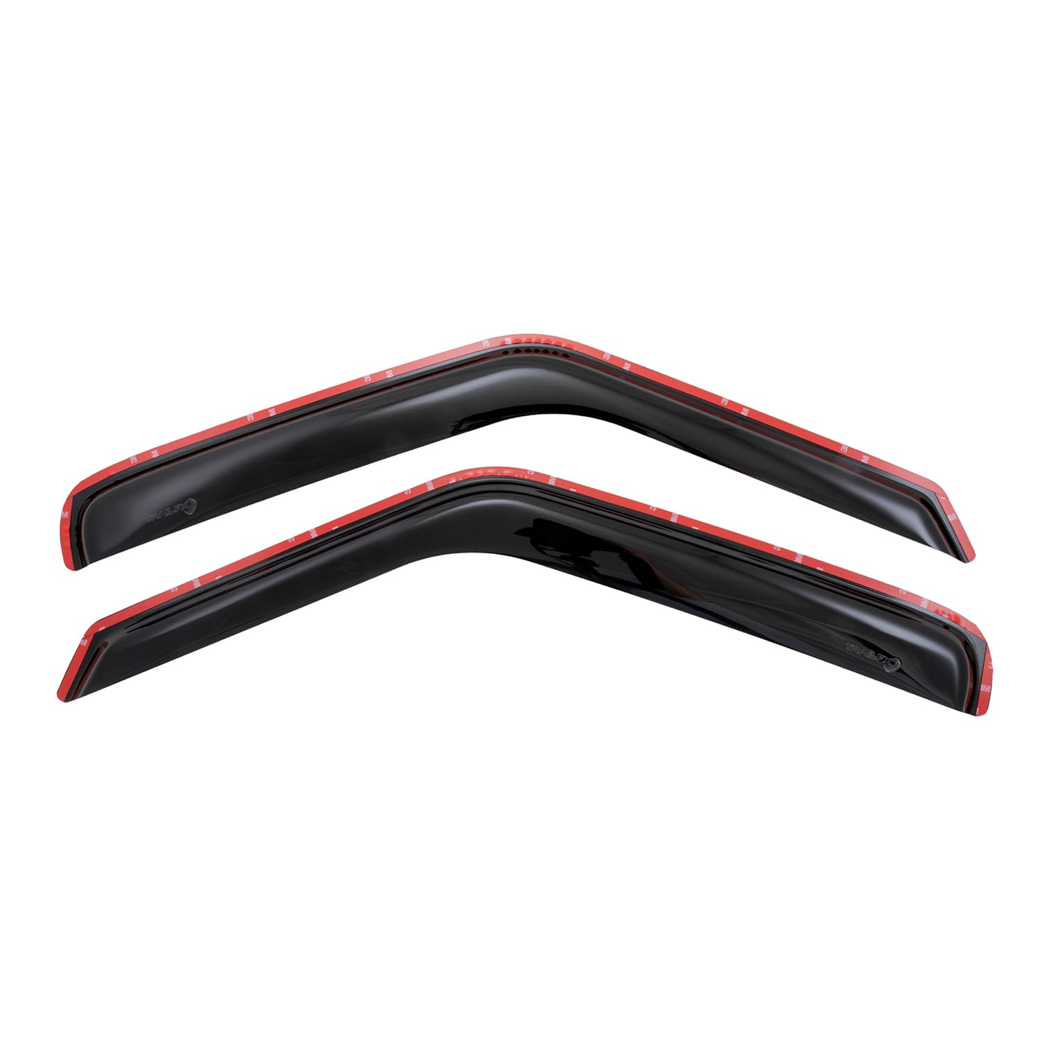 TrailFX Rainguards Window Vents Fits Ford E-150 2007-2014 Low Profile Acrylic Snap-in Installation 2-Piece Smoke in-Channel TrailFX 2141IC
