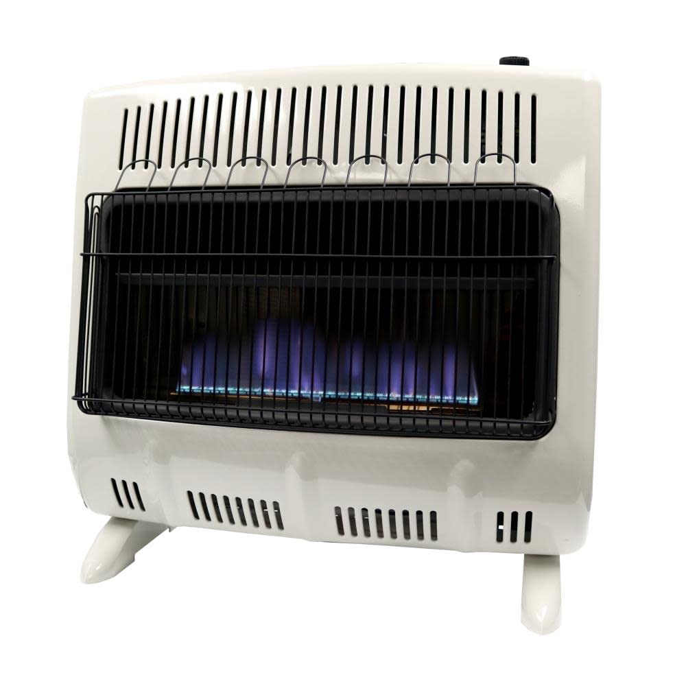 Vent Free Heatstar 30000 Btu Blue Flame Natural Gas Heater With Thermostat And Blower