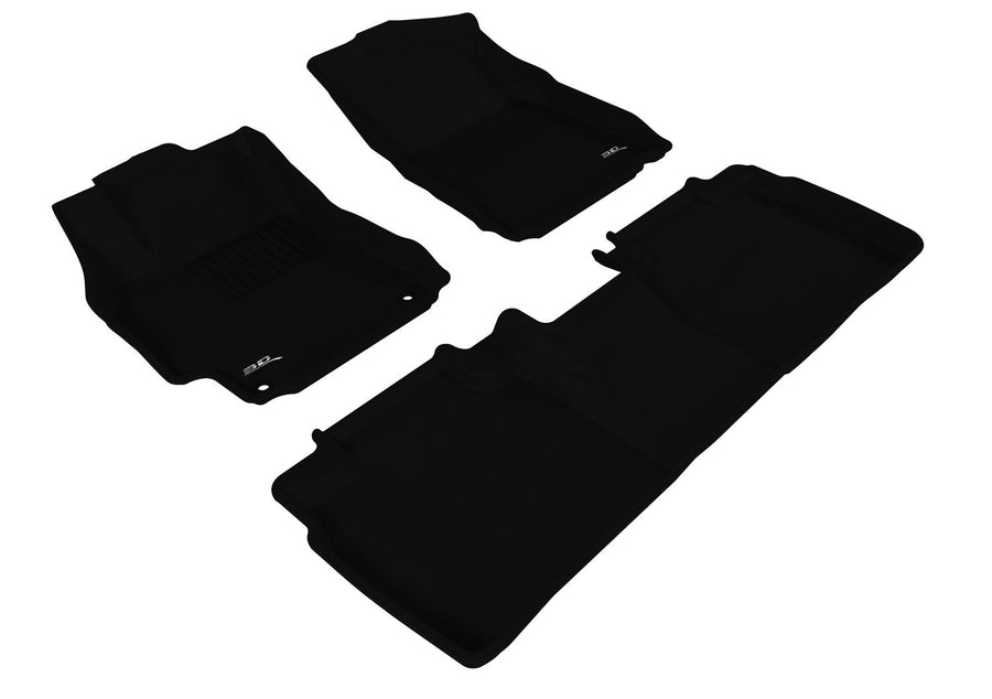 Complete Set 3D MAXpider L1TY08601509 Custom Fit All-Weather Floor Mat for Select Toyota Camry Models - Kagu Rubber (Black)
