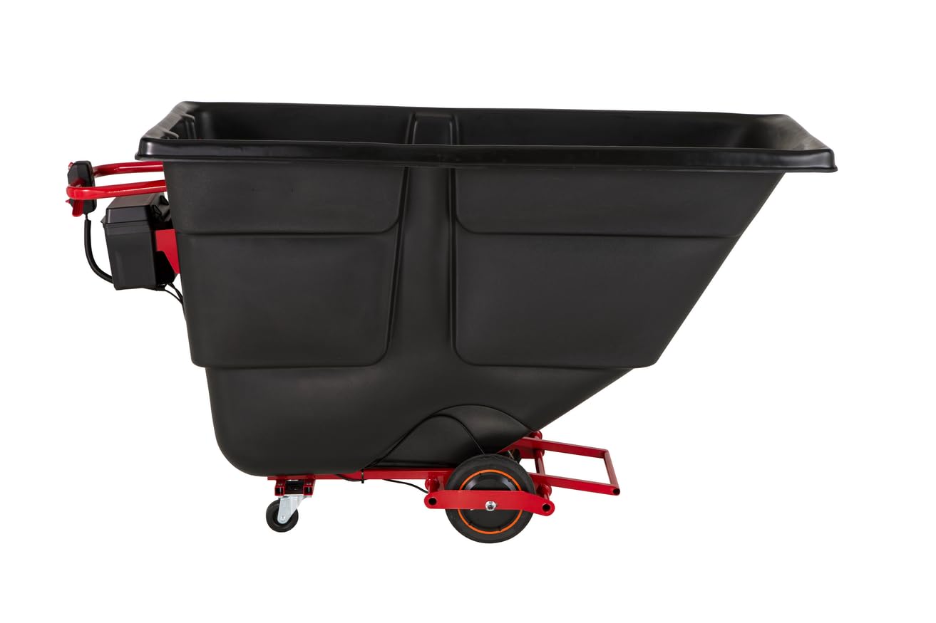 Motorized Rubbermaid Commercial Products Rotomolded Tilt Truck, 1.0 Cu. Yd.