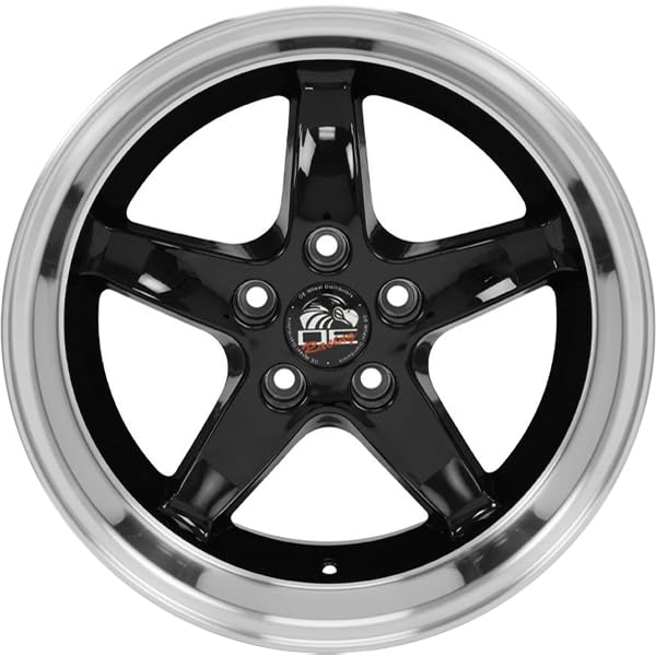 FR04B-D17090-5450-24BM Black Wheel with Machined Lip Painted OE Wheels LLC (17 x 9. inches /5 x 114 mm, 24 mm Offset)
