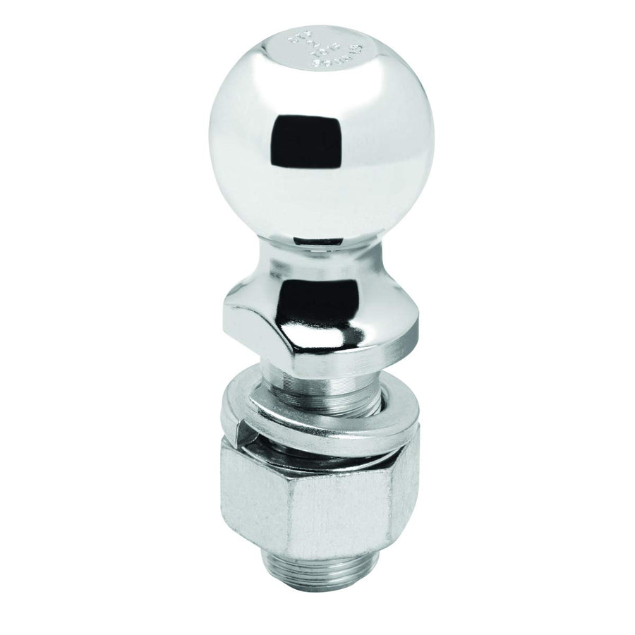 Trailer Hitch Ball Draw-Tite 63830, 2 Inch Diameter, 8,000 lbs. Capacity, 1-1/4 Inch Shank Diameter, 2-3/4 Inch Shank Length, Chrome