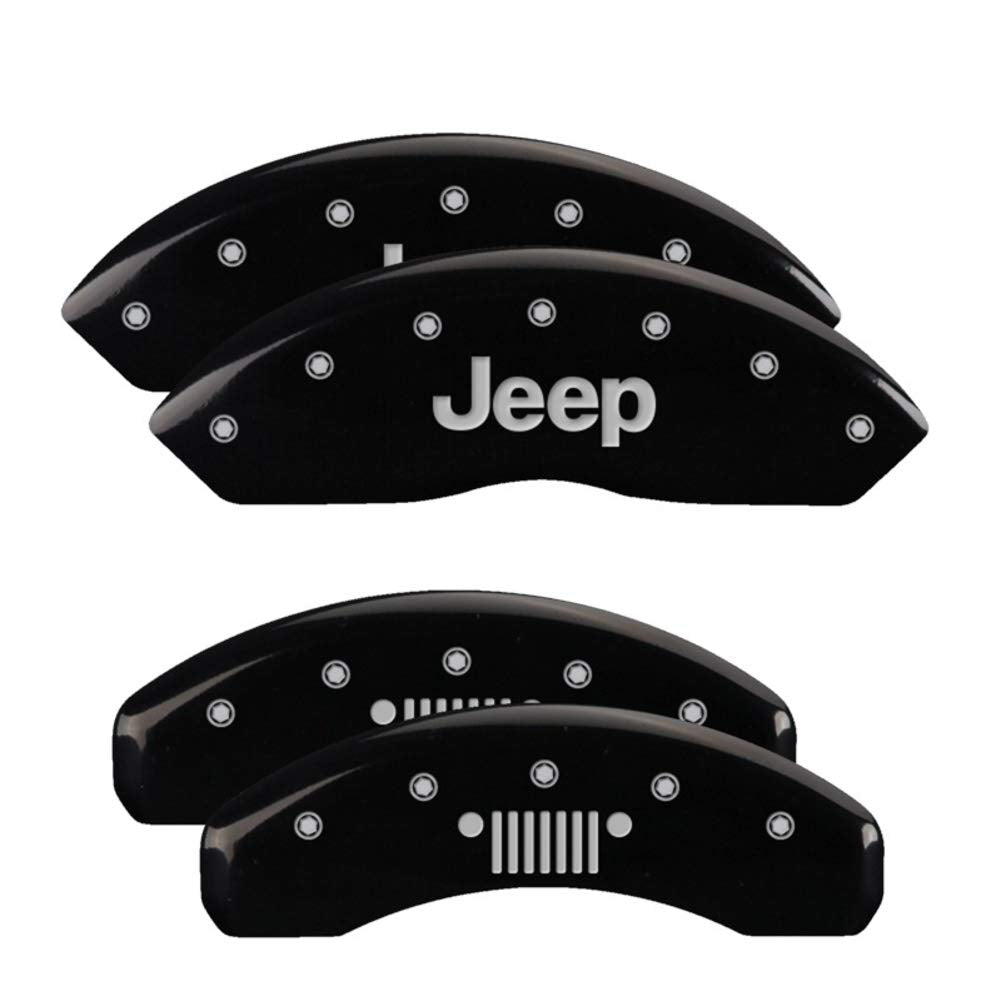 JEEP/JEEP Grill Logo MGP Calipers 42018SJPLBK, Black/Silver