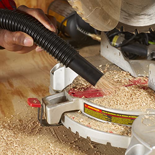 8 Ft x 1.5 Inch Diameter Shop-Vac Hose, Flexible Vinyl Construction, Compatible With Standard 1.5 Inch Inlets, (1-Pack)