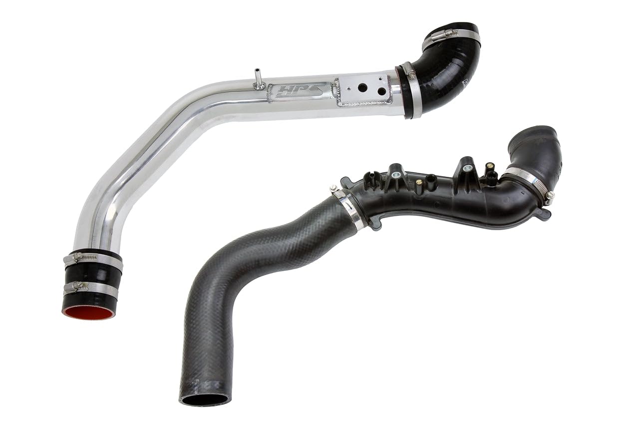 HPS Performance 2.5" Red Intercooler Cold Side Charge Pipe Compatible for 2018-2021 Honda Accord 2019-2024 Acura RDX 2.0L Turbo, 17-124R
