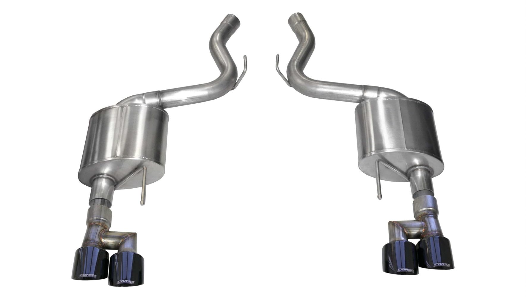 Axle-Back Exhaust System CORSA EXHST 21039BLK Stainless Steel fits Ford Mustang Includes Muffer