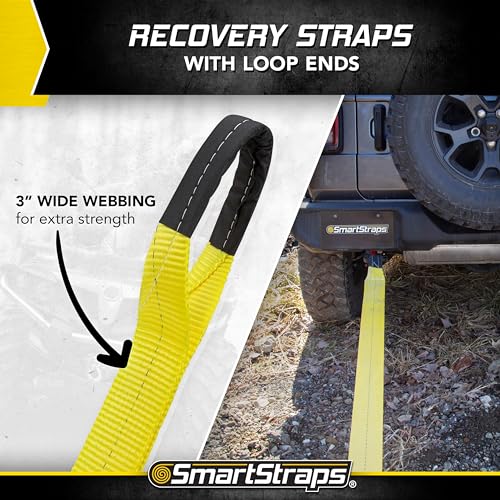 Recovery Strap SMARTSTRAPS - 3x30 YW Strap w Loop End 30,000lb