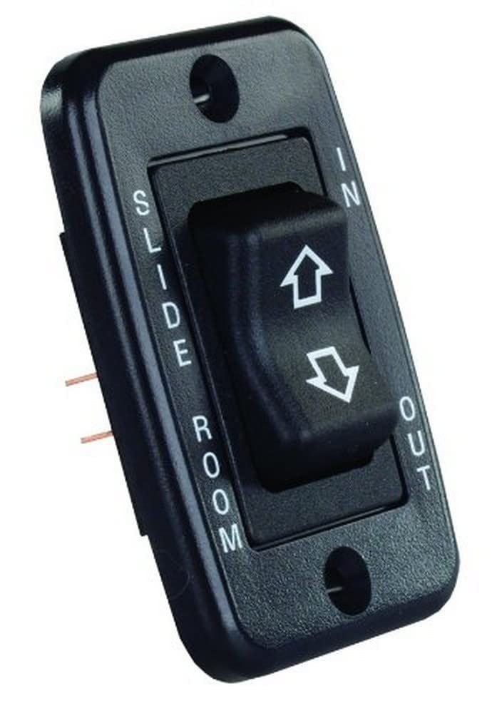 Black JR Products Low Profile Slide-Out Switch with Bezel 12355