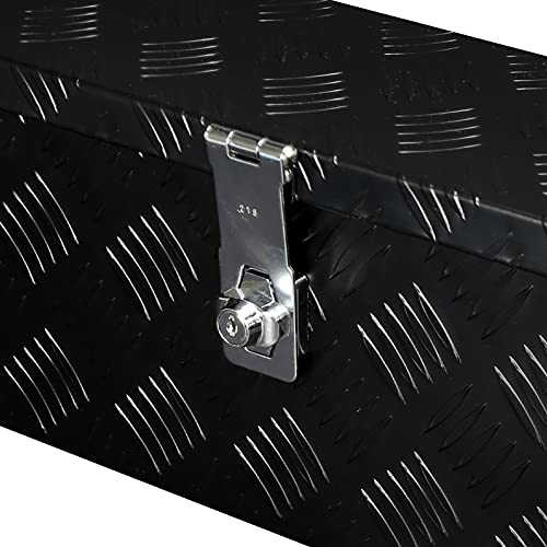20" Heavy Duty Black Aluminum Tool Box SPEC-D TUNING Truck Pickup Trailer Storage + Lock + Keys