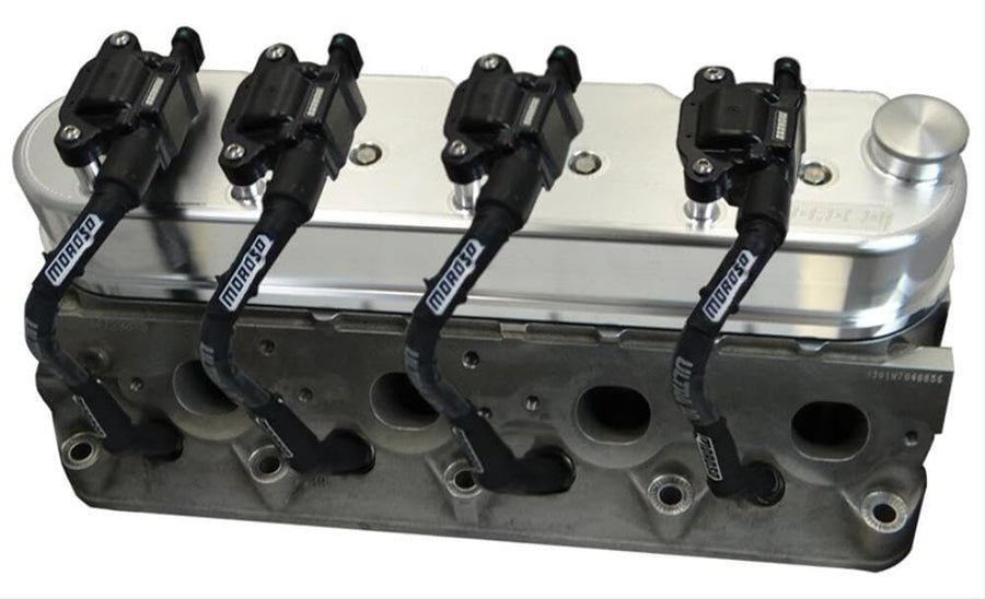 Ultra 40 Moroso Black Sleeved Spark Plug Wire Set, Fits GM LS 4.8/5.3/5.7/6.0/6.2/7.0 when using Moroso Billet Valve Covers and High Mount Coil Brackets, 72397/72398