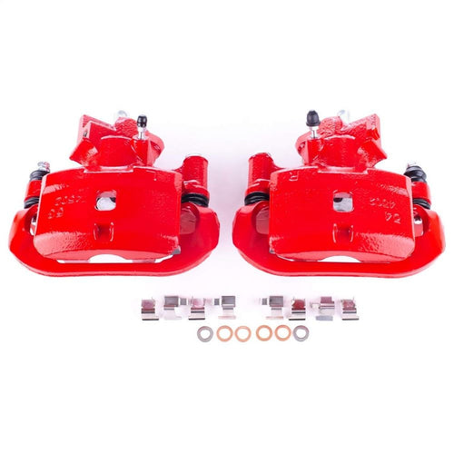 Power Stop S2754 Rear Pair of High-Temp Red Powder Coated Calipers for Toyota MR2 Spyder 2000-2002 [Model Specific]