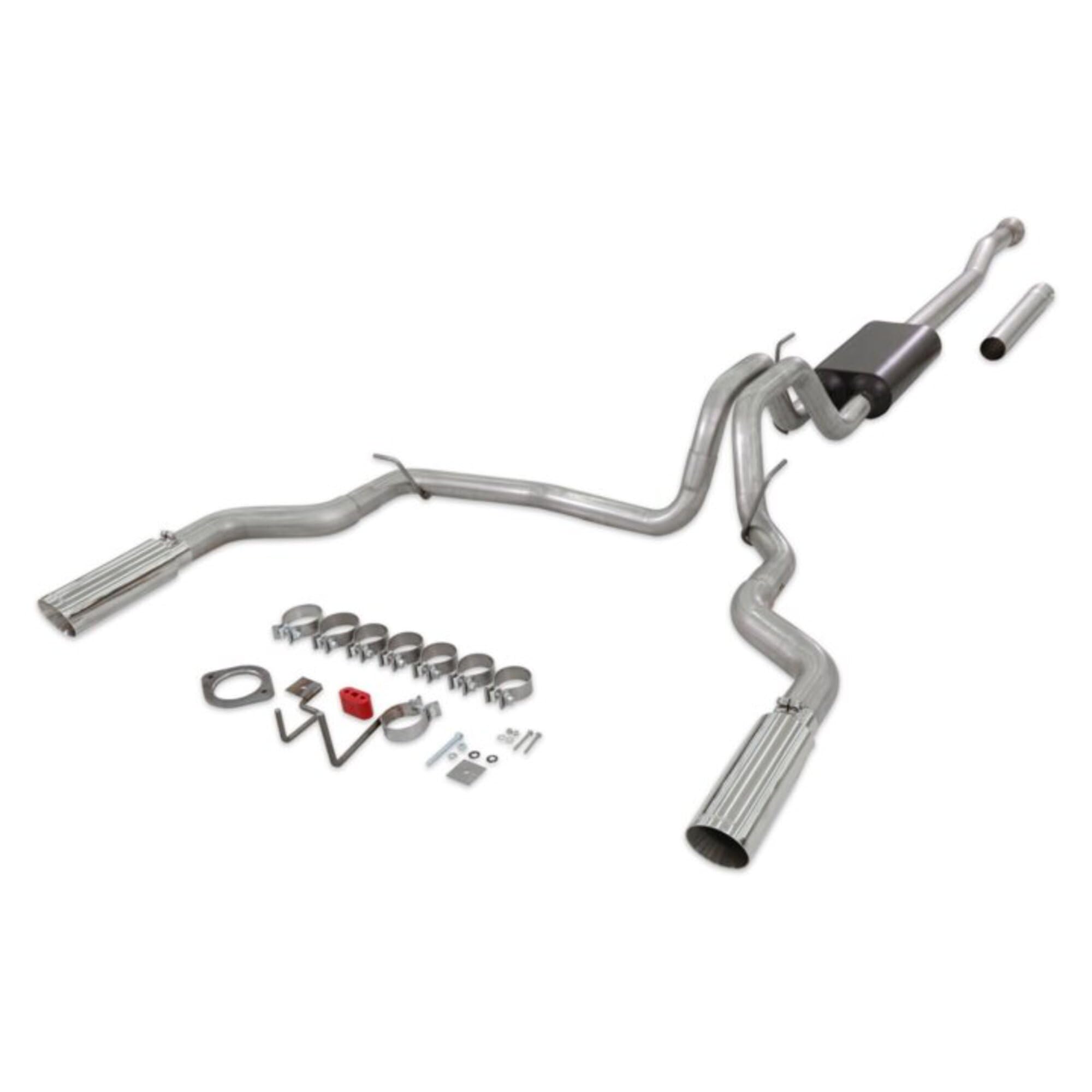 Force II Flowmaster Cat-Back Exhaust System Stainless Dual Exit Polished Tips 818148