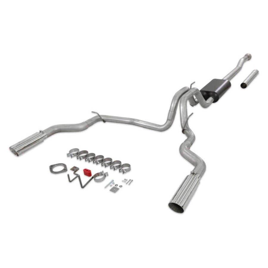 Force II Flowmaster Cat-Back Exhaust System Stainless Dual Exit Polished Tips 818148