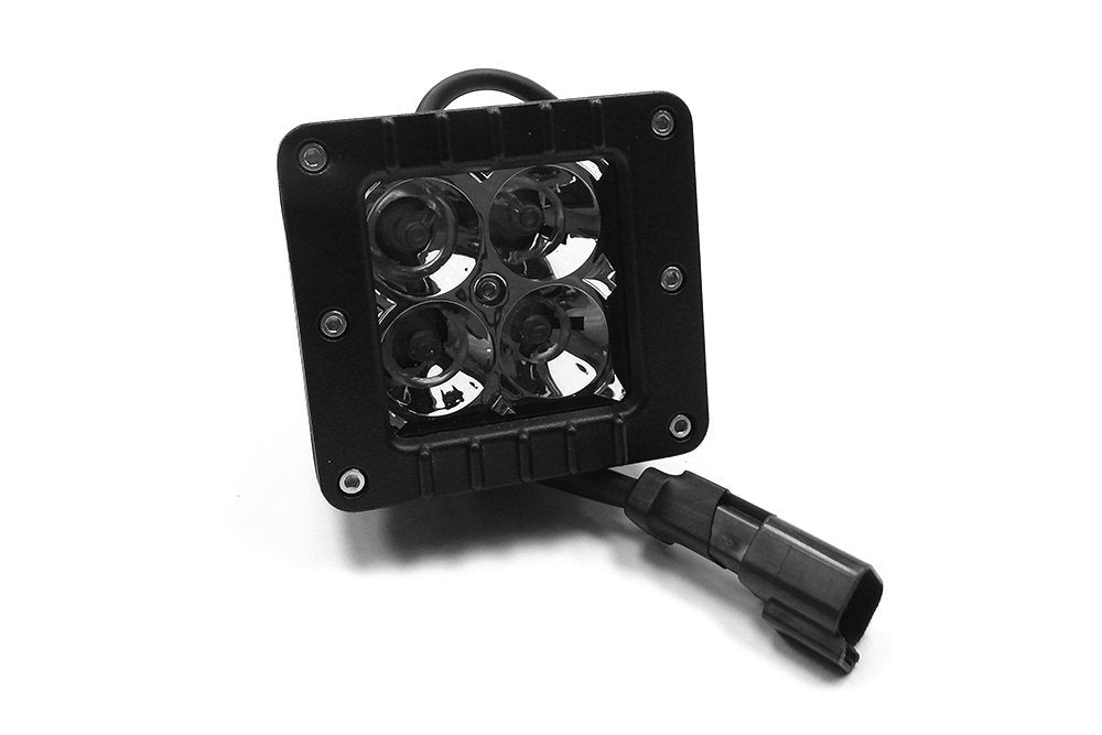 3" x 3" Southern Truck 79911 16W Square LED Light (Spot Beam DT Harness 79900/1,440 Lumens)