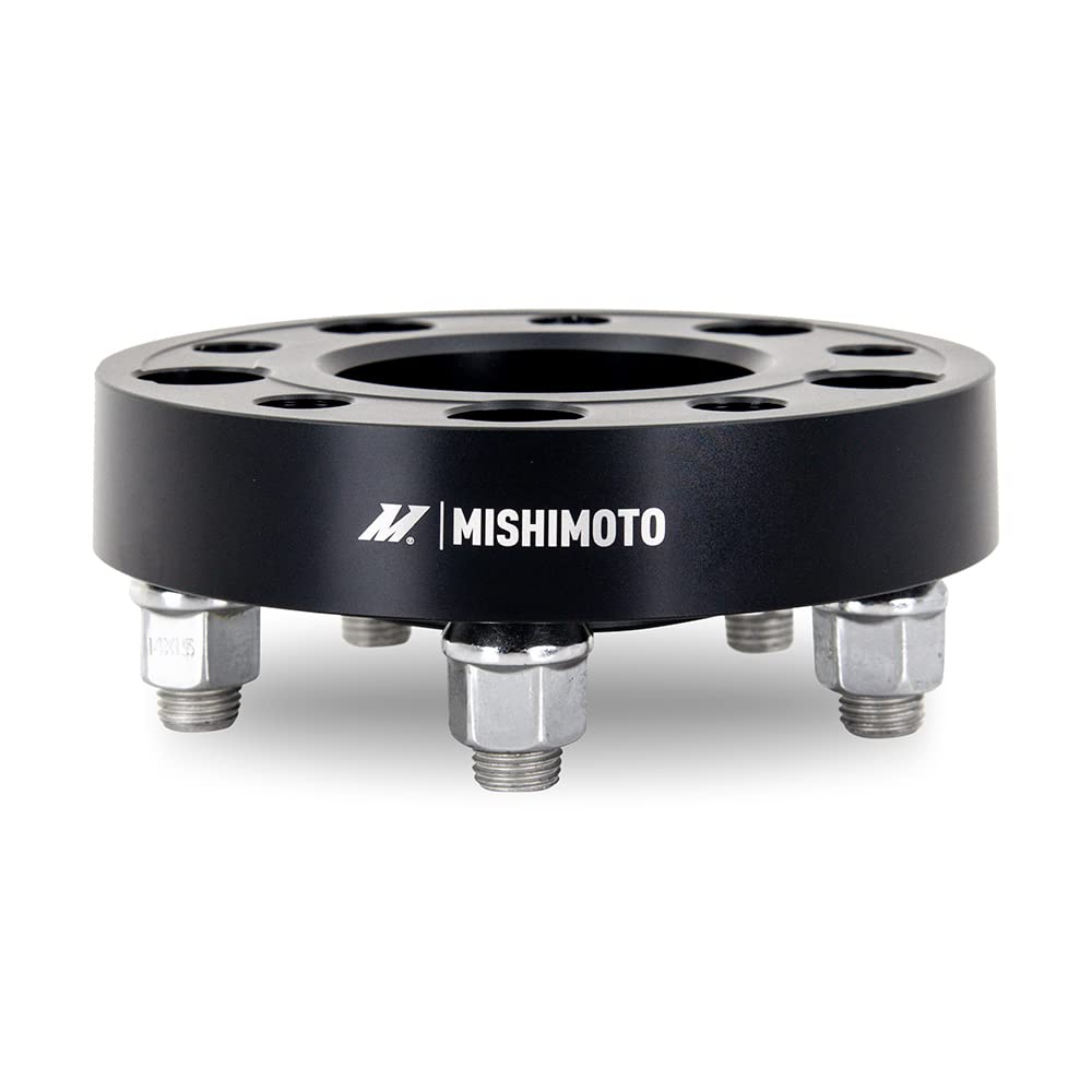 Mishimoto 5x114.3 Wheel Spacers, 60.1 Center Bore, M12x1.5, 25mm Thick, Black