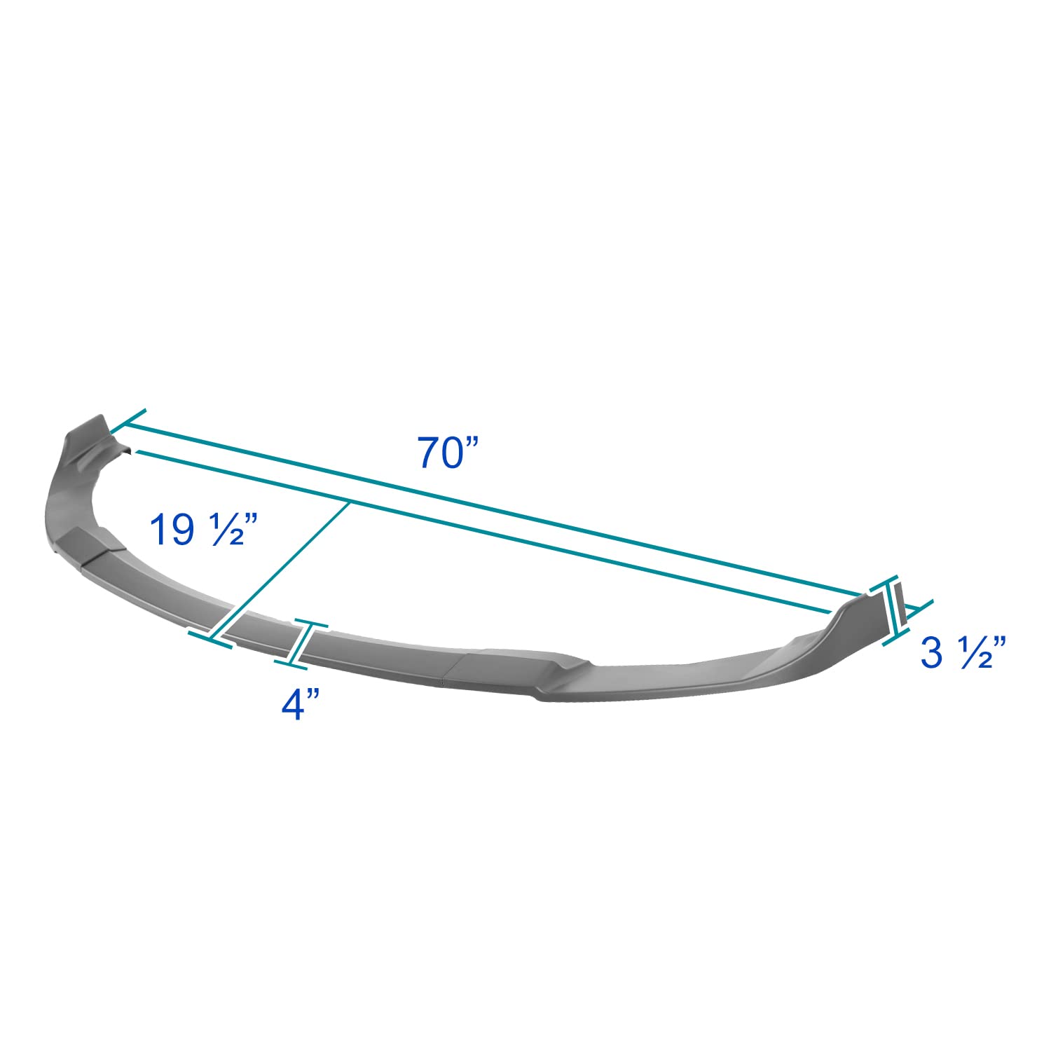 Turbo Models Only Spec-D Tuning LPF-VEL13TBK-PQ Front Bumper Lip - Matte Black HYUNDAI VELOSTER 13-17
