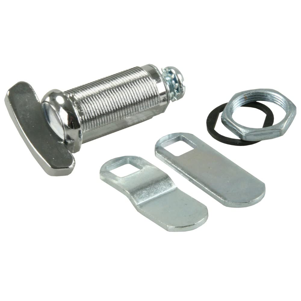 Compartment Door JR Products 00145 1 and 3/8 inches Thumb Lock, Silver