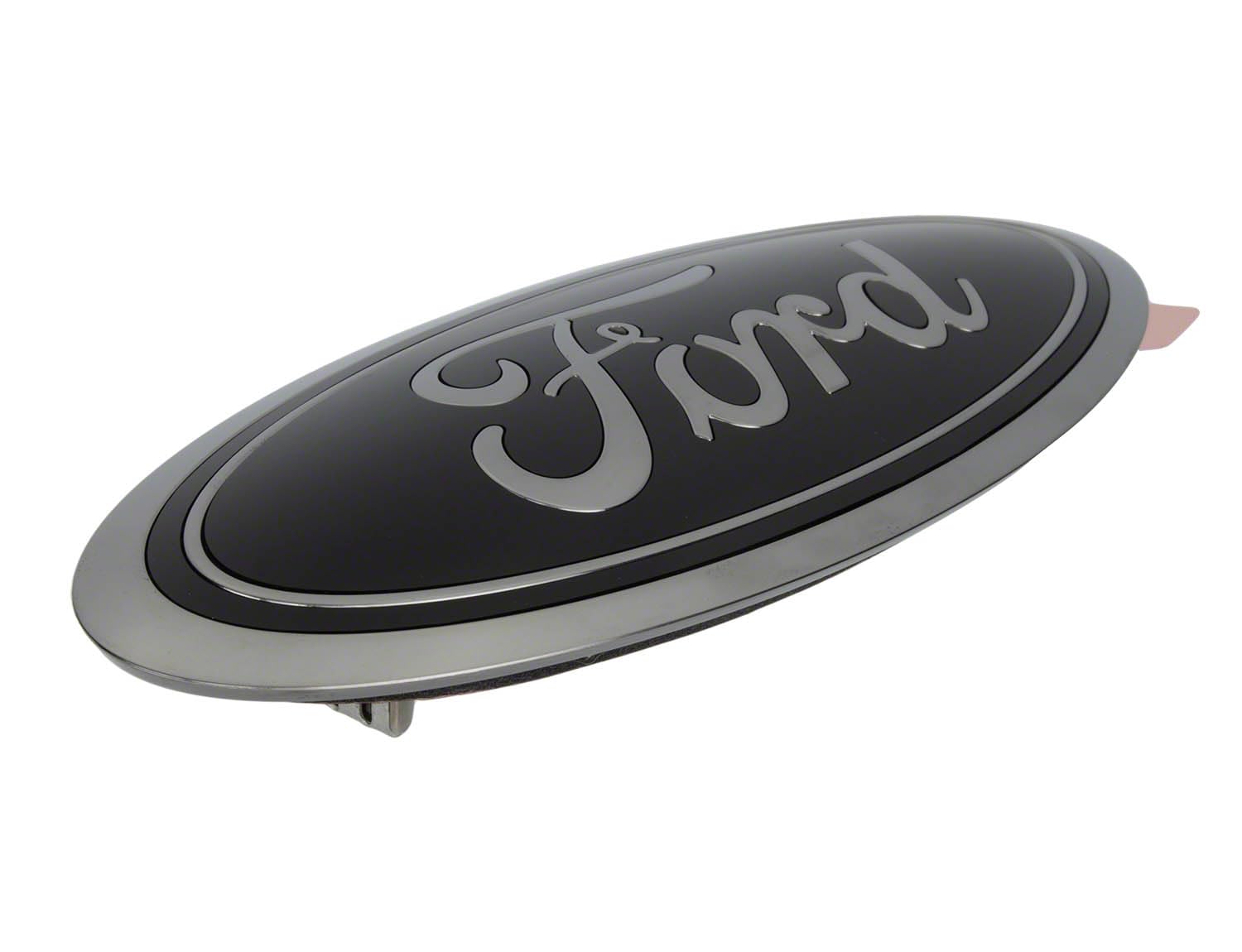 2023-2024 Ford Super Duty Smoke Black Oval Grille & Tailgate Badges Without Front Camera M-1447-SDB3