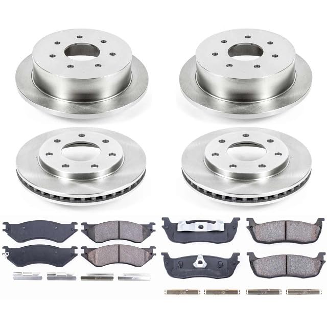 POWERSTOP Autospecialty KOE4391 Front and Rear Replacement Brake Kit-OE Brake Rotors & Ceramic Brake Pads