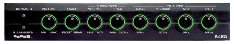 S4EQ Sound Storm Laboratories 4 Band Pre-Amp Car Audio Stereo Equalizer - Gold-Plated Front/Rear and Subwoofer Outputs
