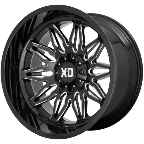 Xd859 Gunner Gloss Black Milled Wheel XD Wheels with Alloy Steel (22 x 10. inches /5 x 78 mm, -18 mm Offset)