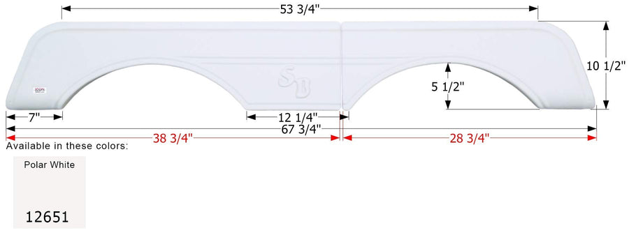 Fender Skirt ICON, Tandem, Sunnybrook, FS2651, Polar White