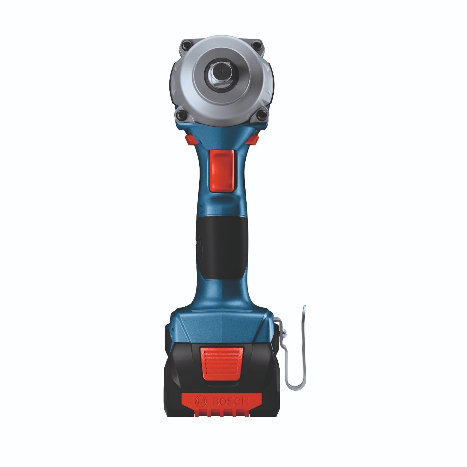 Bosch GDS18V-330CB25 1/2 In. Mid-Torque Impact Wrench Kit with Friction Ring and Thru-Hole 18V Brushless Connected-Ready and (2) CORE18V® 4 Ah Advanced Power Batteries