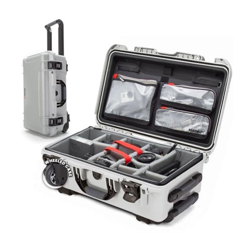 Pro Photo Kit NANUK 935 – Waterproof Travel Camera Hard Case with Padded Dividers and Wheels, 22” x 14” x 9” - Dustproof and Impact Resistant, Airline Carry-On Approved – Silver