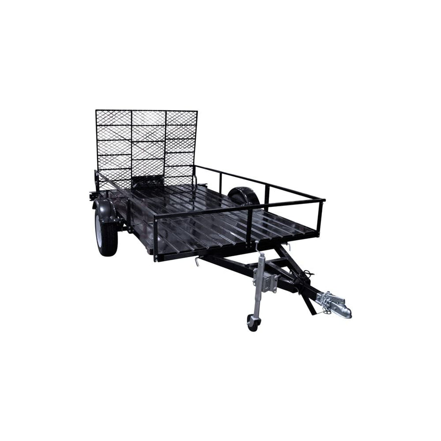 6 ft. DK2 x 10 ft. Single Axle Black UV Powder Coated Open Rail Trailer