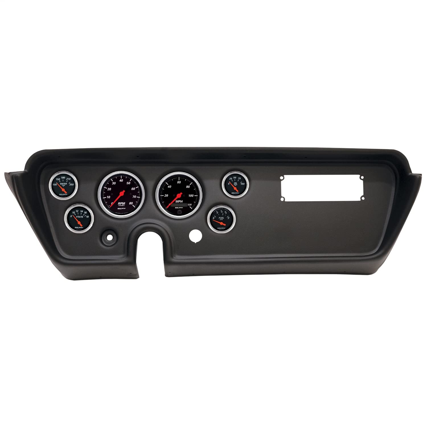 AutoMeter Dash Kit Direct Fit, (3 3/8" X2, 2 1/16" X4), Pontiac GTO/Lemans 67, Designer Black (2113-06)