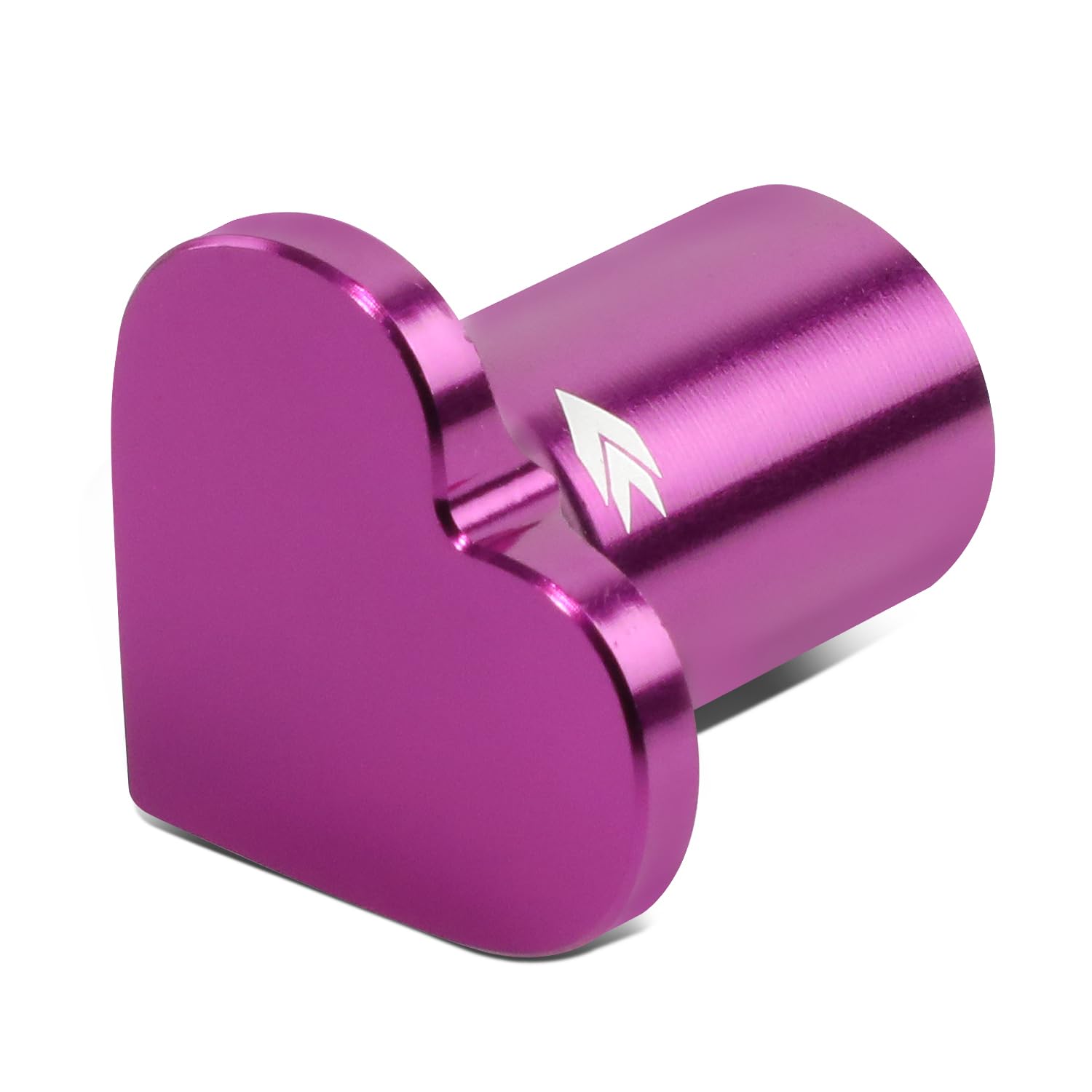 NRG Innovations 6061 Aluminum NRG-DB-H003PP Heart Shape Parking Brake Release Button, Hand Brake Lever Button Compatible with Honda Civic/CRX/Del Sol, Purple