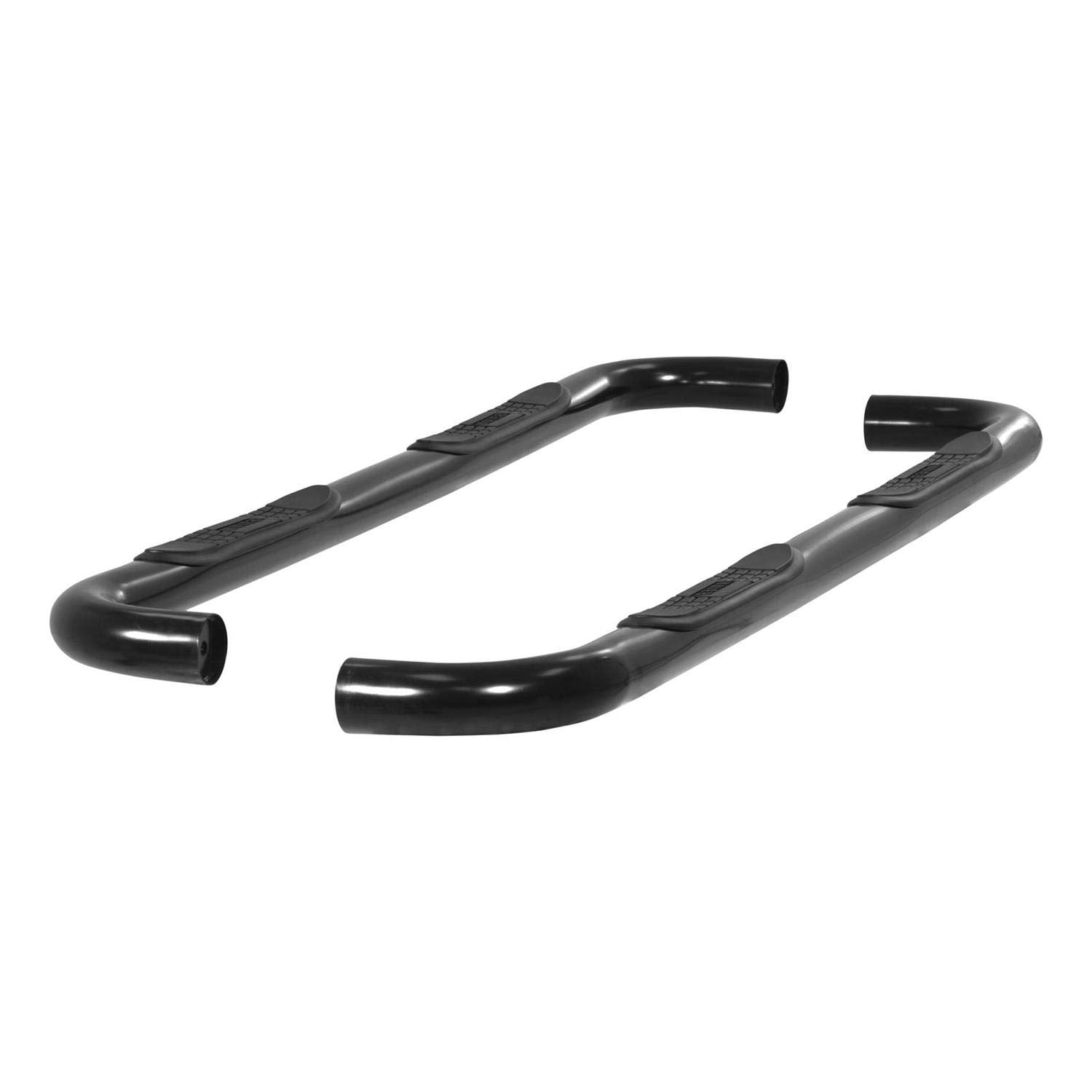 3-Inch ARIES Round Black Steel Nerf Bars, No-Drill, Fits Select Chevrolet, GMC C, K